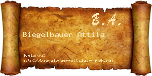 Biegelbauer Attila névjegykártya