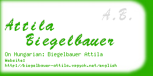 attila biegelbauer business card